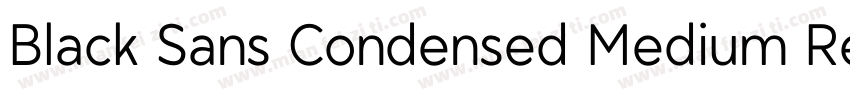 Black Sans Condensed Medium Regular字体转换